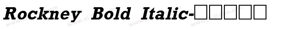 Rockney Bold Italic字体转换